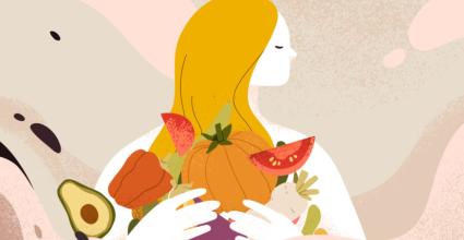 illustration nourriture saine et illustration